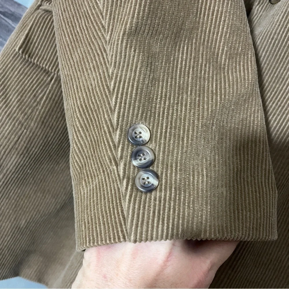 Cianni Cellini Men's 46L Brown Plush Corduroy Blazer Sport Coat Academia Grandpa - Picture 4 of 16